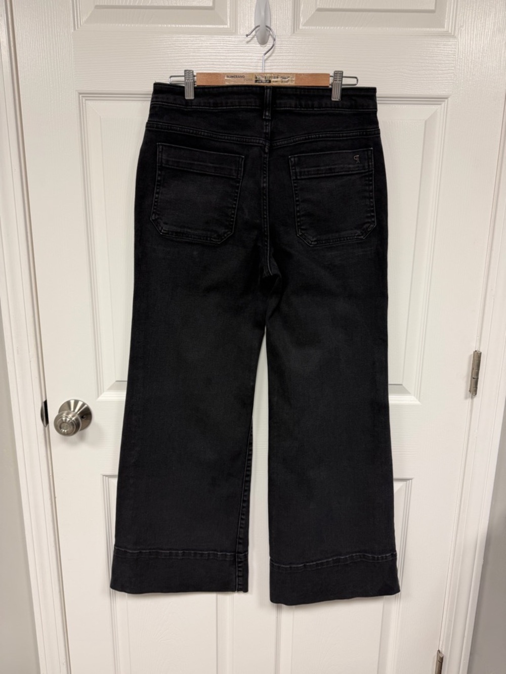 Anthropologie Pilcro Rylan Relaxed High-rise Flare Black Jeans - Picture 5 of 8
